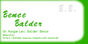 bence balder business card